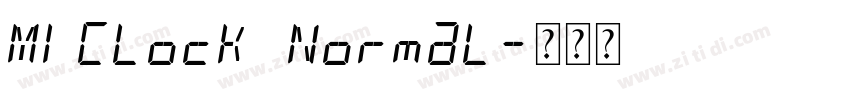 MiClock Normal字体转换